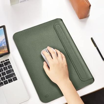 WIWU Genuine Leather Sleeve For Macbook 12 and Laptop Green (402118)