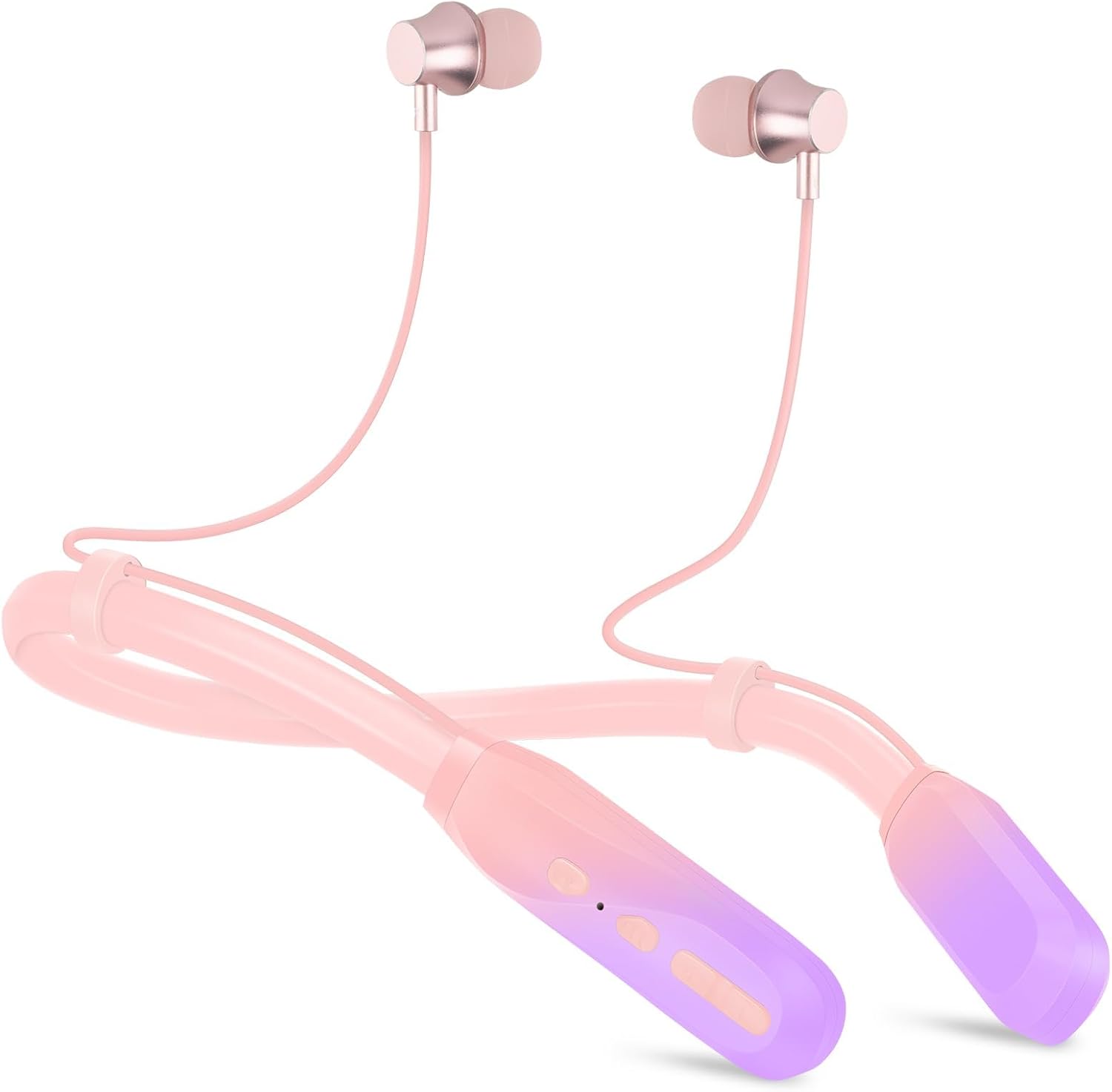 Moxom Magnetic Neckband Wireless Headset | Pink