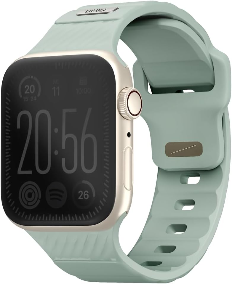 Uniq Stride Fkm Rubber Apple Watch Strap 41/40/38mm | Iceplant Green