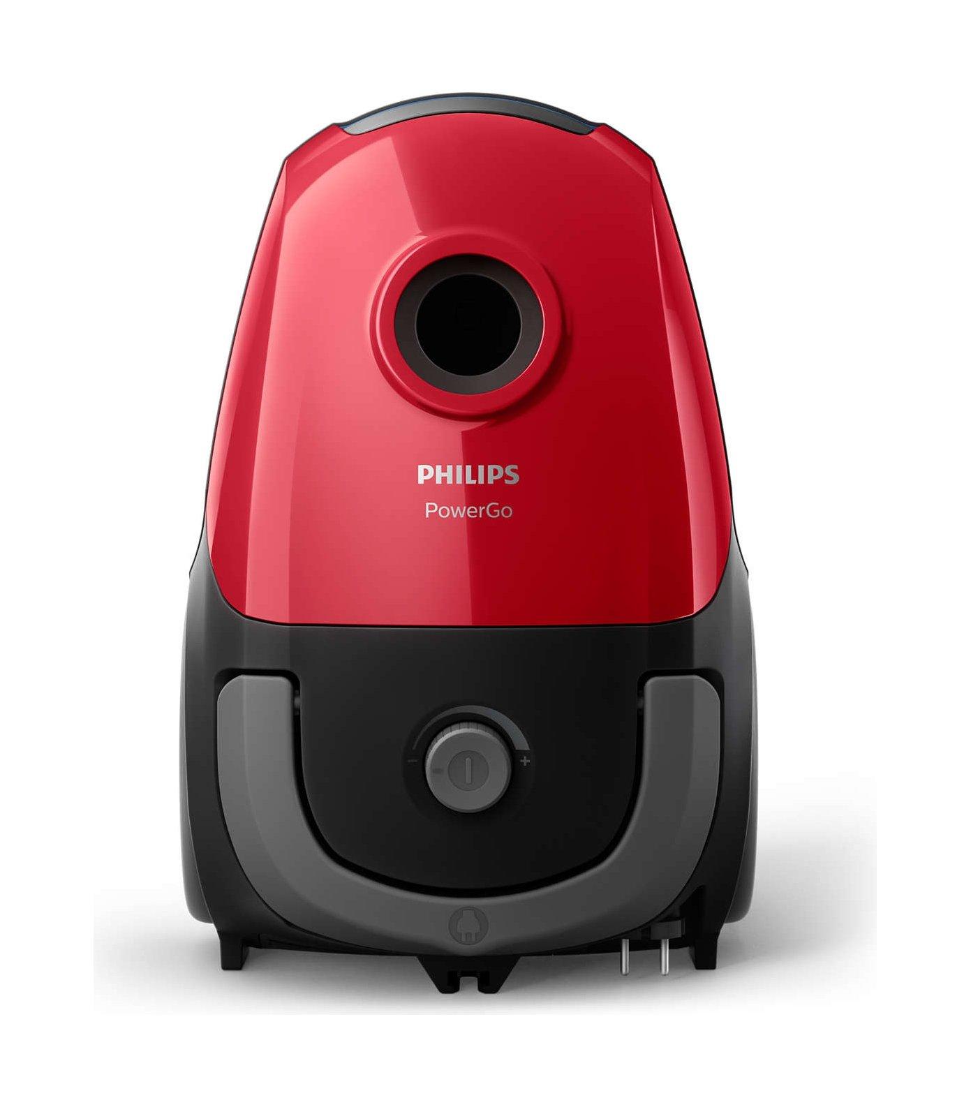 Philips PowerGo Vacuum Cleaner, 1800W, 3 Liters | Black/Red
