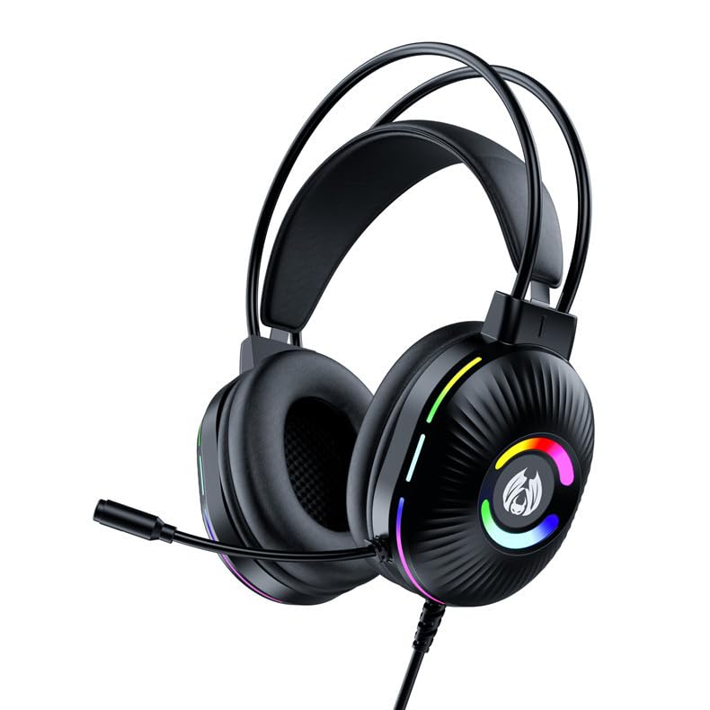 Gaming Headphones With 3.5mm Jack With RGB Light | Black