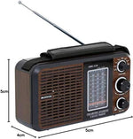 Olsenmark OMR1239 Rechargeable 8-Band Radio with USB & SD Card Music Player