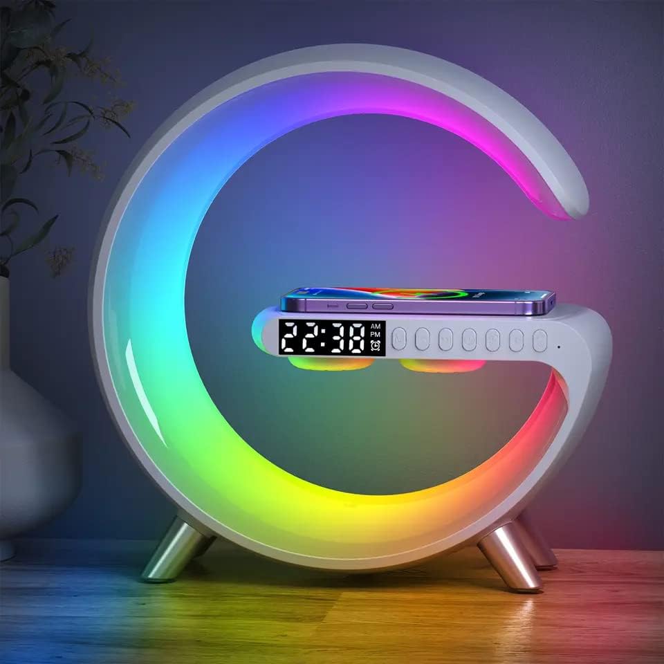 Wireless Charger Smart Light Speaker and Alarm Clock | White