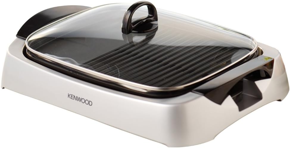 Kenwood Health Grill 2000 Watts With Glass Lid, Silver