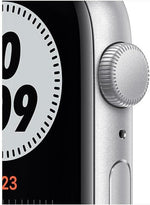 Apple Watch Nike SE GPS, 40mm Silver Aluminium Case with Pure Platinum/Black Nike Sport Band - Regular