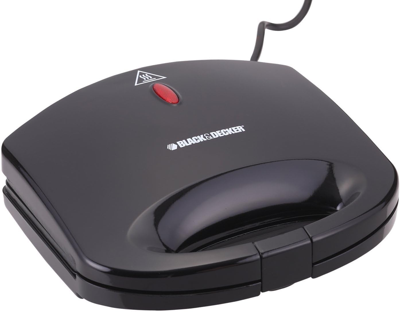 صانعة الساندويتش TS1000-B5 من Black & Decker  شريحتين قوة 600 واط | أسود