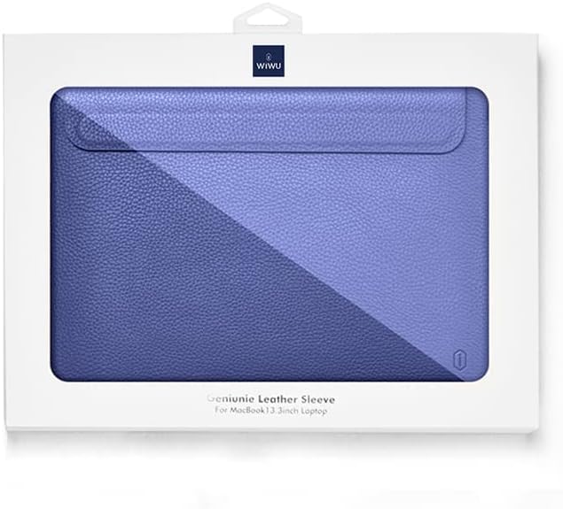 Wiwu Genuine Leather Sleeve For Mac 12 And Laptop | Navy Blue