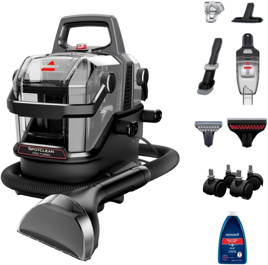 Bissell SpotClean  Pro Turbo 400W  Portable Carpet & Upholstery Cleaner  | Black