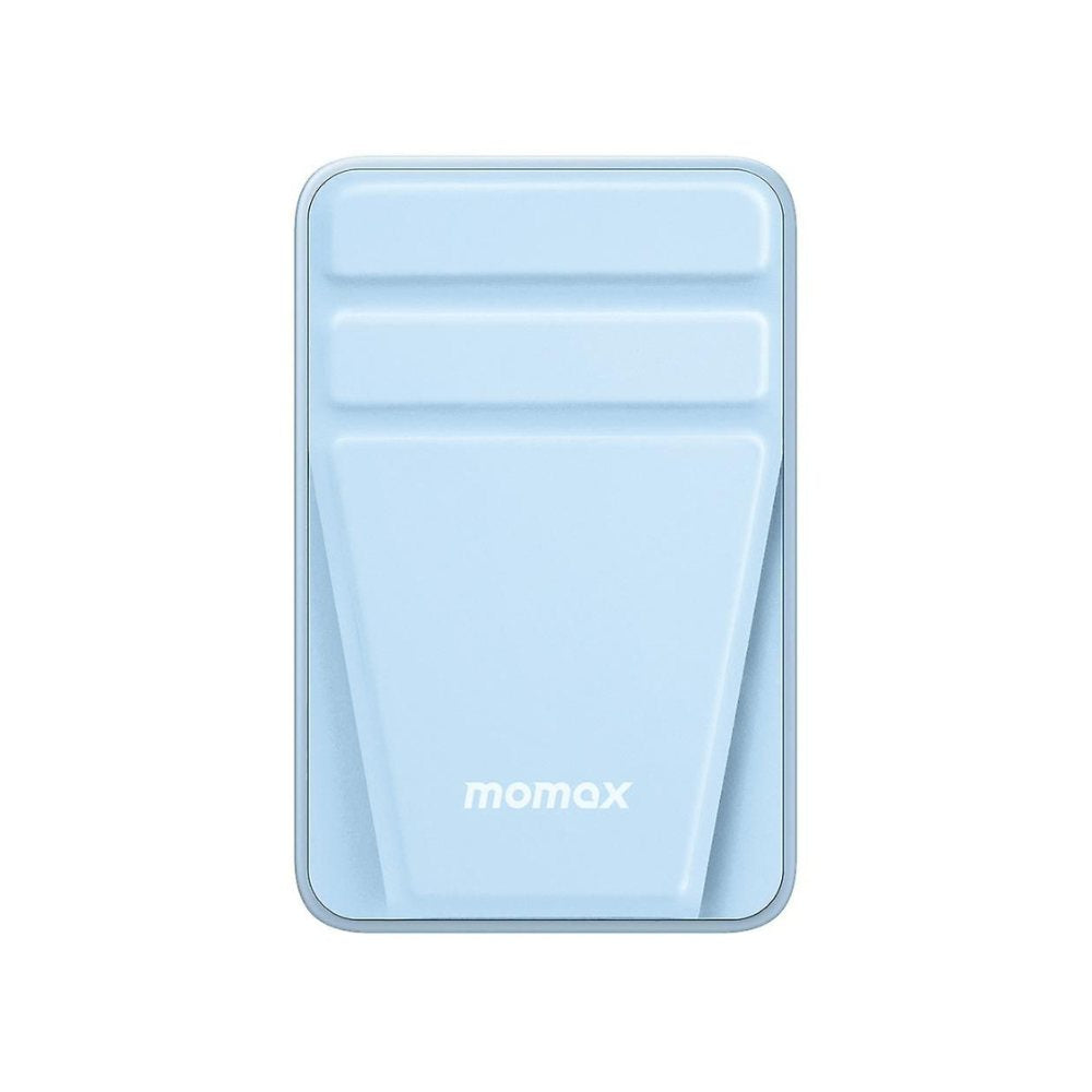 بطارية موماكس كيو ماج باور 10000 مللي أمبير مغناطيسية لاسلكية مع حامل | أزرق 