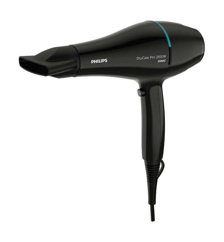 Philips Pro Hair Dryer Fast and Powerful Drying for Professional Results with Heat-Protection and Ionic Care, 2100W, 6 Heat Settings | Black