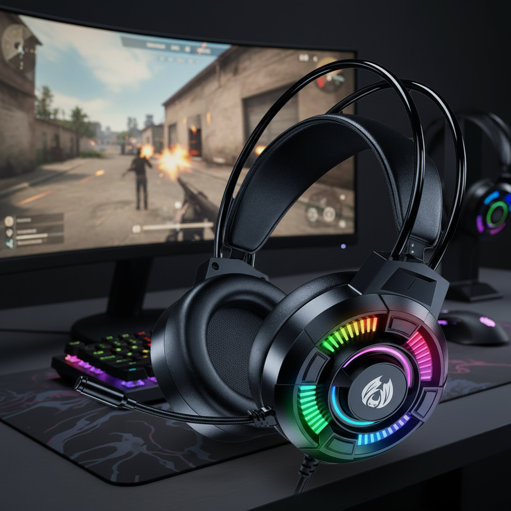 Batxellent Gaming Headphones With 3.5mm Jack | Black