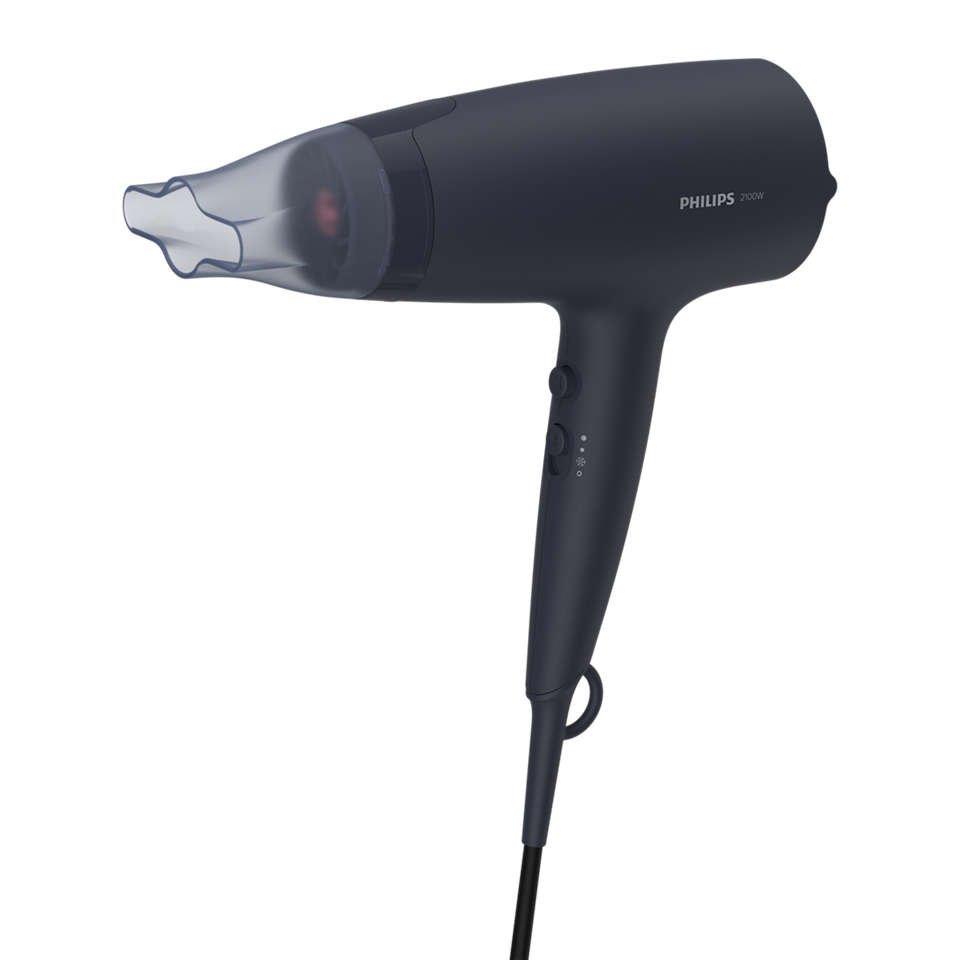 Philips Hair Dryer a Uniqely-Designed Powerful, Fast Drying with Ionic Care for Frizz-Free Hair, 2100W | Blue