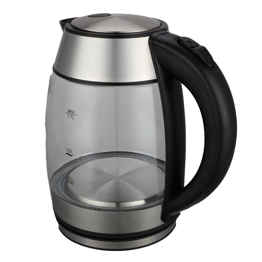 Wansa Glass Kettle, 1.7L, 2200W | Stainless Steel
