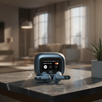 سماعات Live Beam 3 لاسلكية مع شاشة من JBL | أزرق