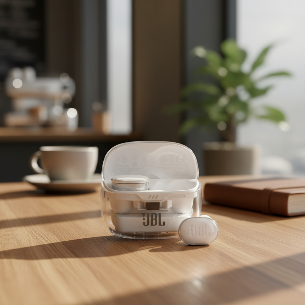 سماعات Tune Buds عازلة للضوضاء من JBL | أبيض