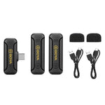BOYA BY-WM3T2-U2 Dual Wireless Lavalier Microphone 2.4GHz with USB-C Connector | Black