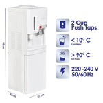 Wansa Water Dispenser 2 Taps Hot & Cold | White