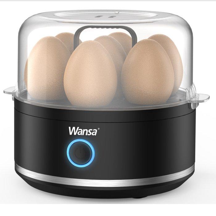 Wansa Egg Cooker, 7 Eggs Capacity, 400W | Black