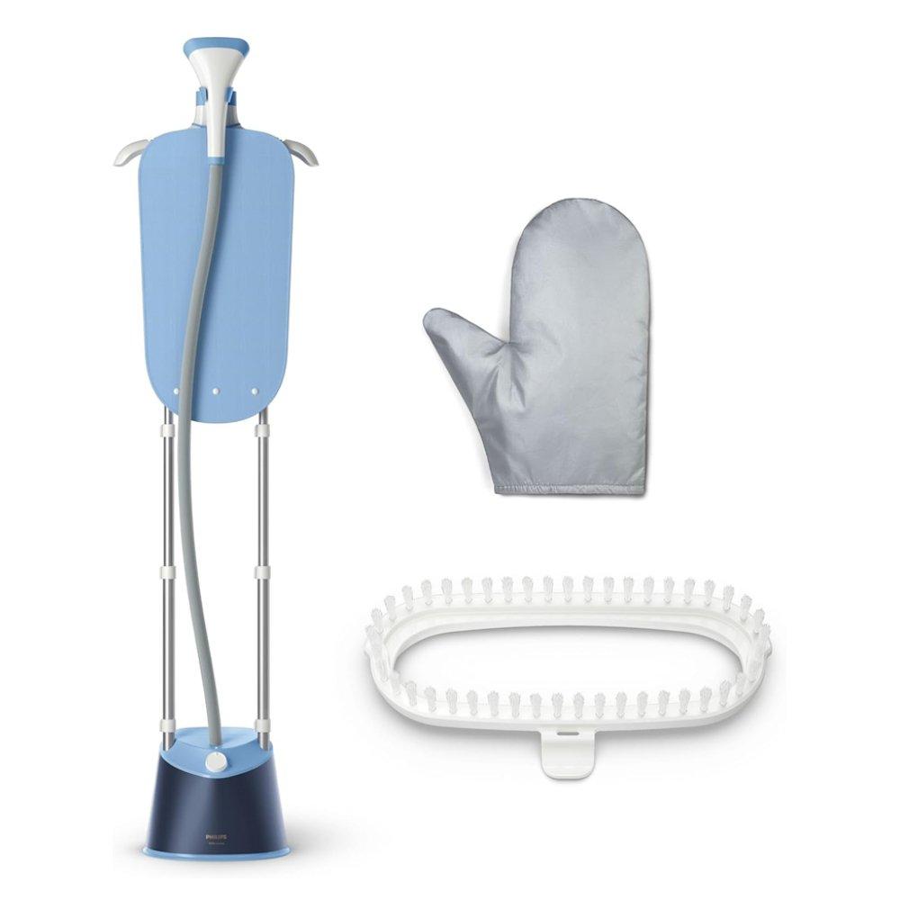 Philips 1000 Series Upright Garment Steamer, 1.8L, 1800W | Blue & Grey