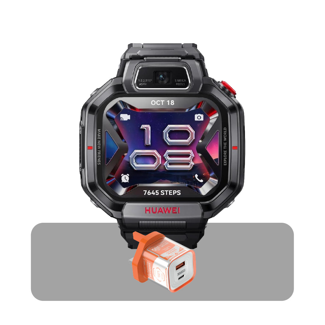 Huawei Watch Kids X1 Pro, 64GB storage, 120-190mm size, 13MP camera + Bundle Offer | Black