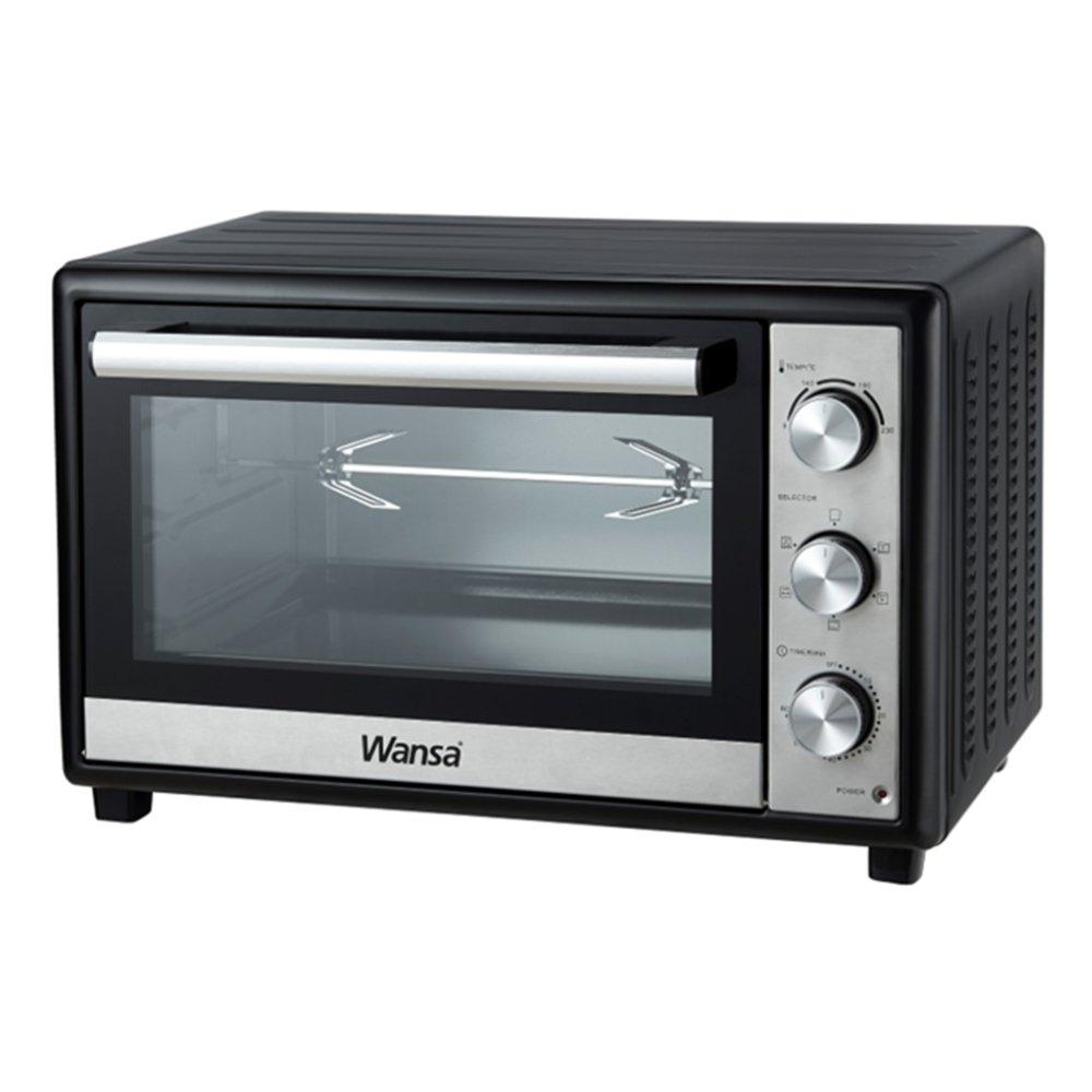 Wansa Electric Oven, 1800 Watts, 48 Liter | Black & Silver