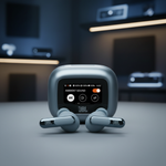 سماعات Live Beam 3 لاسلكية مع شاشة من JBL | أزرق