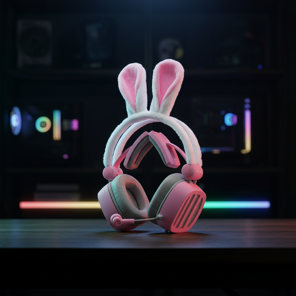 XIBERIA Gaming Headset with Rabbit Ear with 3.5mm