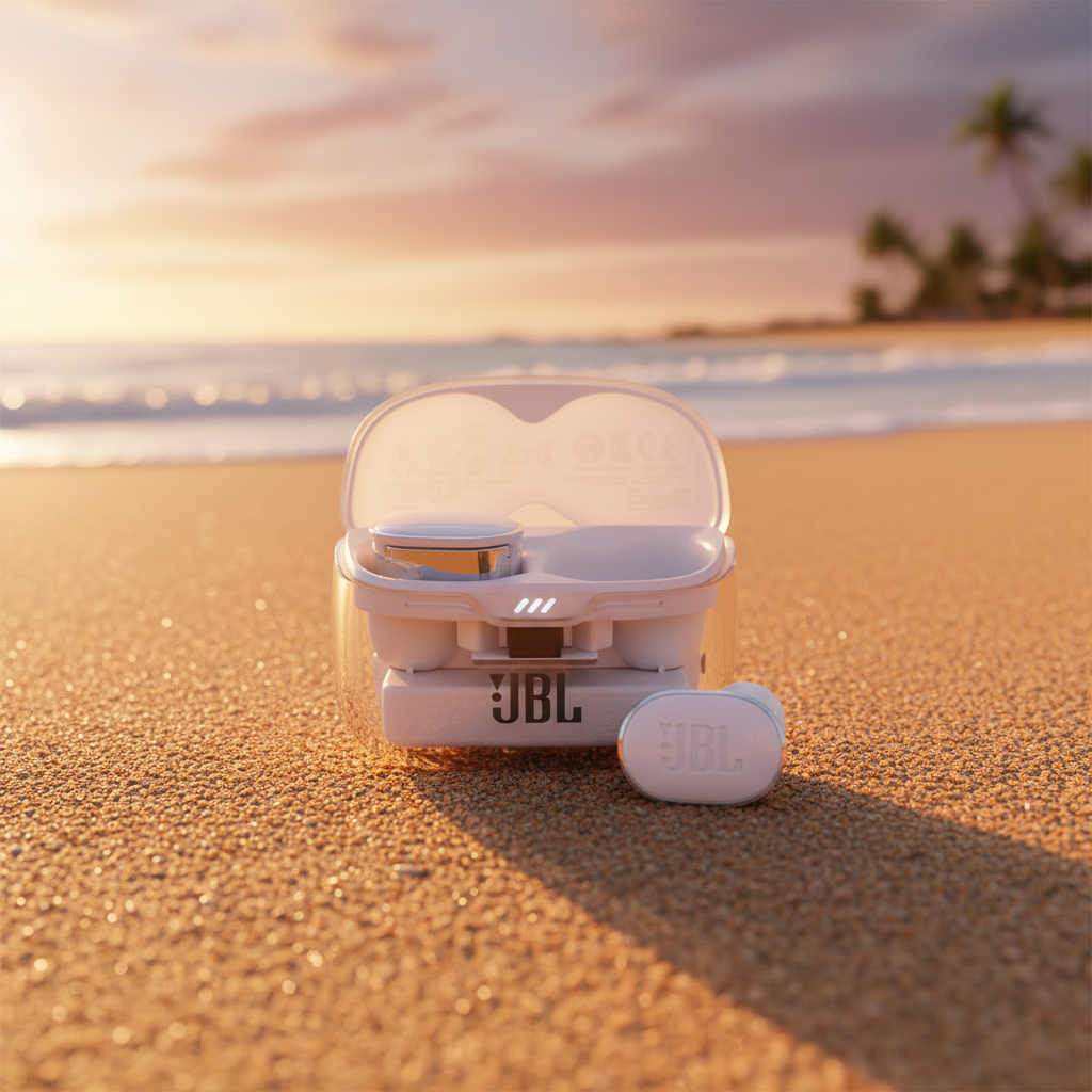 سماعات Tune Buds عازلة للضوضاء من JBL | أبيض