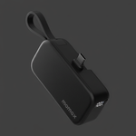 Momax 1-Power Mini 5000mAh Bulit-in foldable USB-C Battery pack |Black