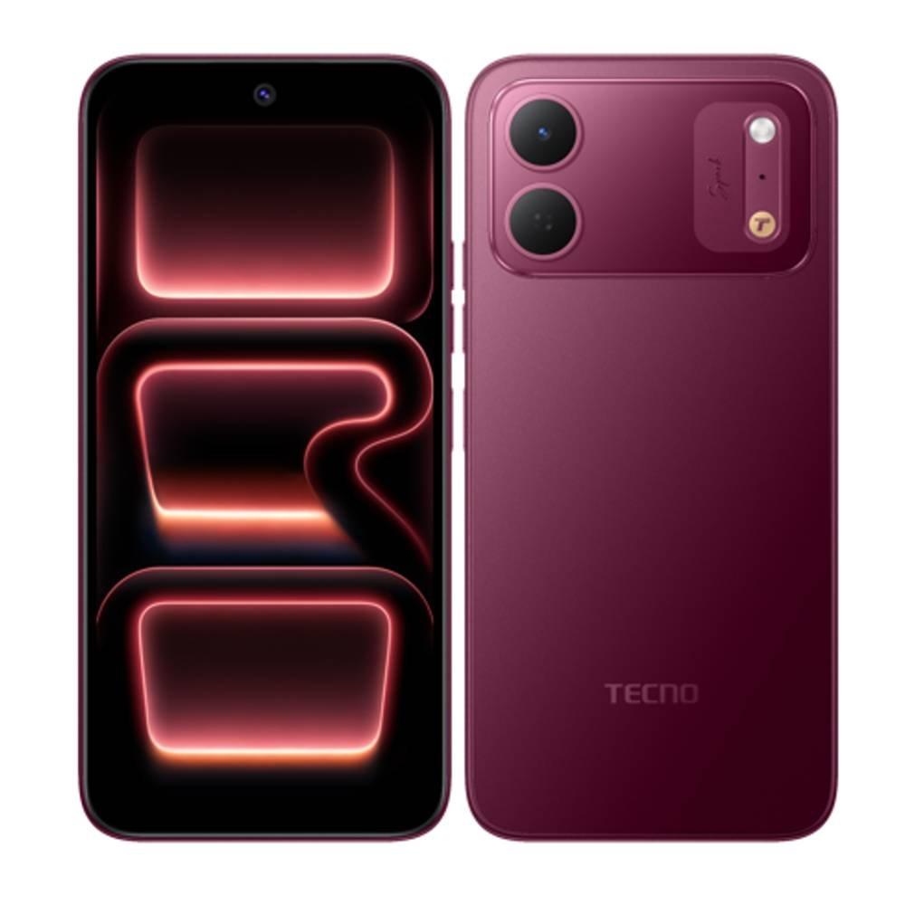 هاتف Tecno Spark 50C بسعة 128 جيجابايت وذاكرة RAM ‏4 جيجابايت | أحمر عنابي