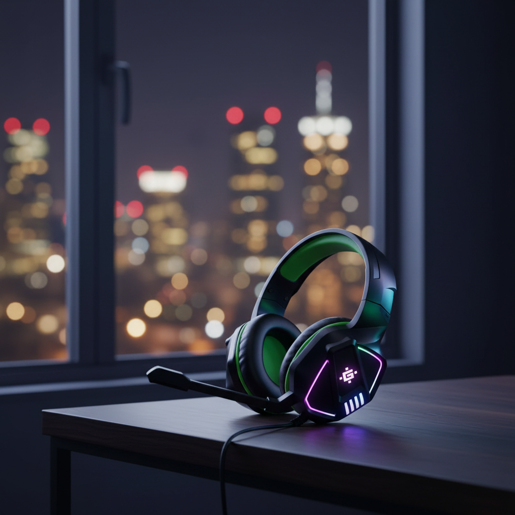 Batxellent Gaming HeadPhones With 3.5mm Jack | Black Green