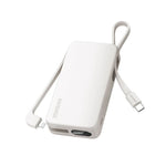 باور بانك Momax 1-Power Vital بسعة 10000mA بكيبل مدمج Usb-C و Lightning | أبيض