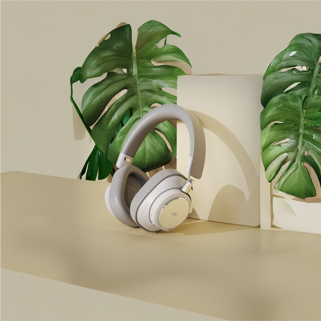 LZEL Sonicflow Series High-Fidelity Wireless Stereo Headphones | White