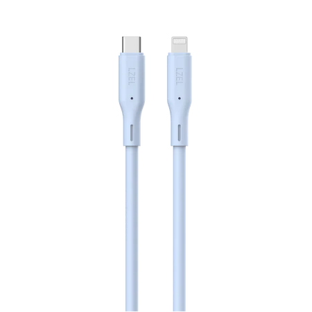 كيبل من Lzel معتمد USB-C إلى Lightning ، نقل بيانات بسرعة 480Mbps، طاقة 20V 3A، PD بقوة 60W، غلاف سيليكون سائل ناعم، هيكل TPE، طول 1 متر | بنفسجي