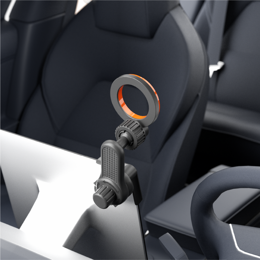 LZEL Mountmag Drive 360° Rotating Abs Car Monitor Holder Stable Mount For Tesla, Byd & Ev Cars