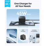 شاحن أنكر نانو سريع 45 واط بتقنية GaN – USB-C | أسود