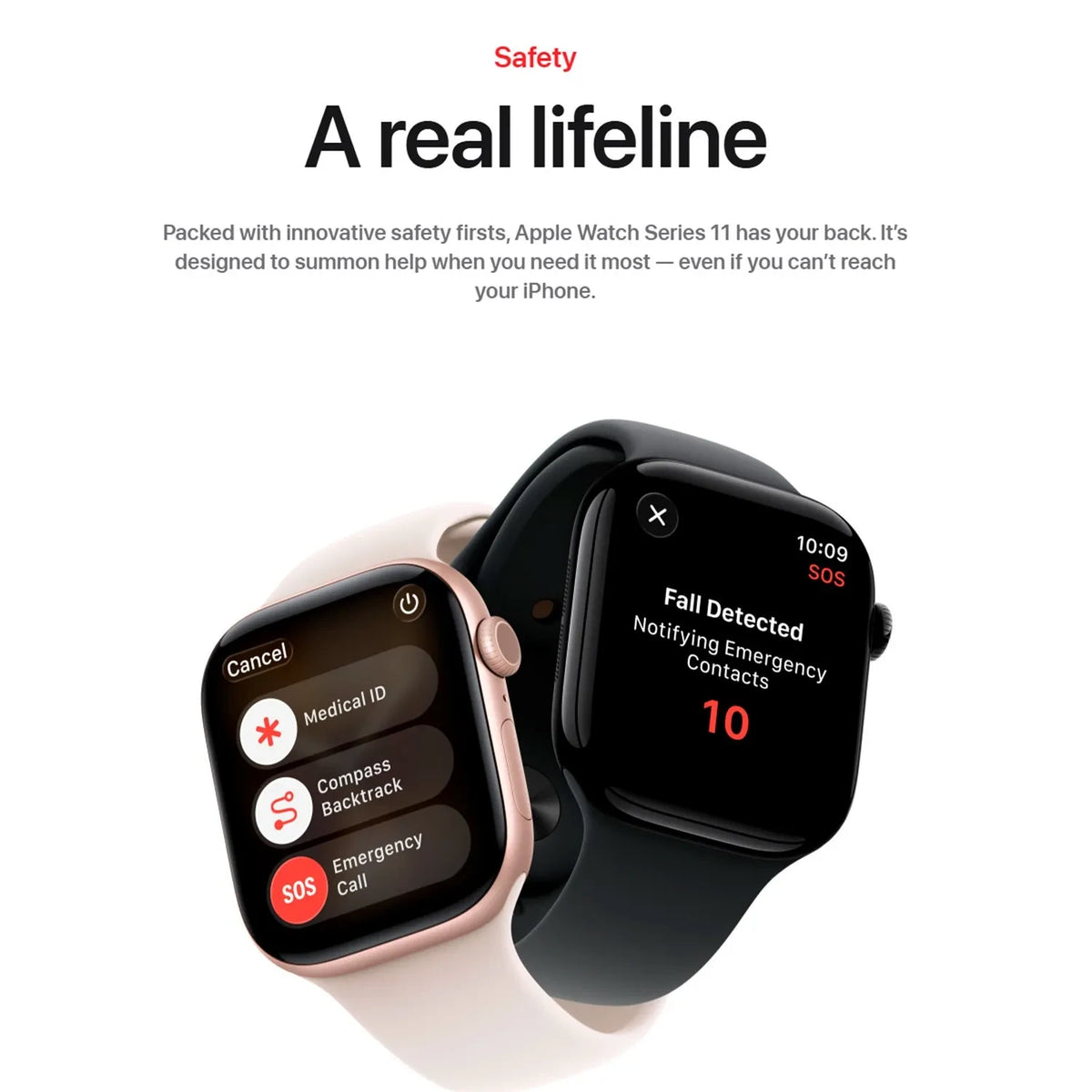 Apple Watch Series 11 GPS 42mm, Space Grey Aluminum Case with Black Sport Band – S/M