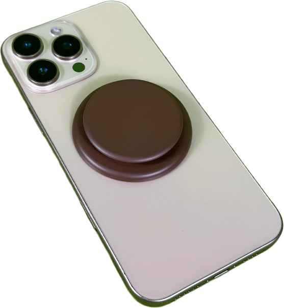 LZEL GripLoop Pop Series – Magnetic Finger Pop Holder & Stand | Brown