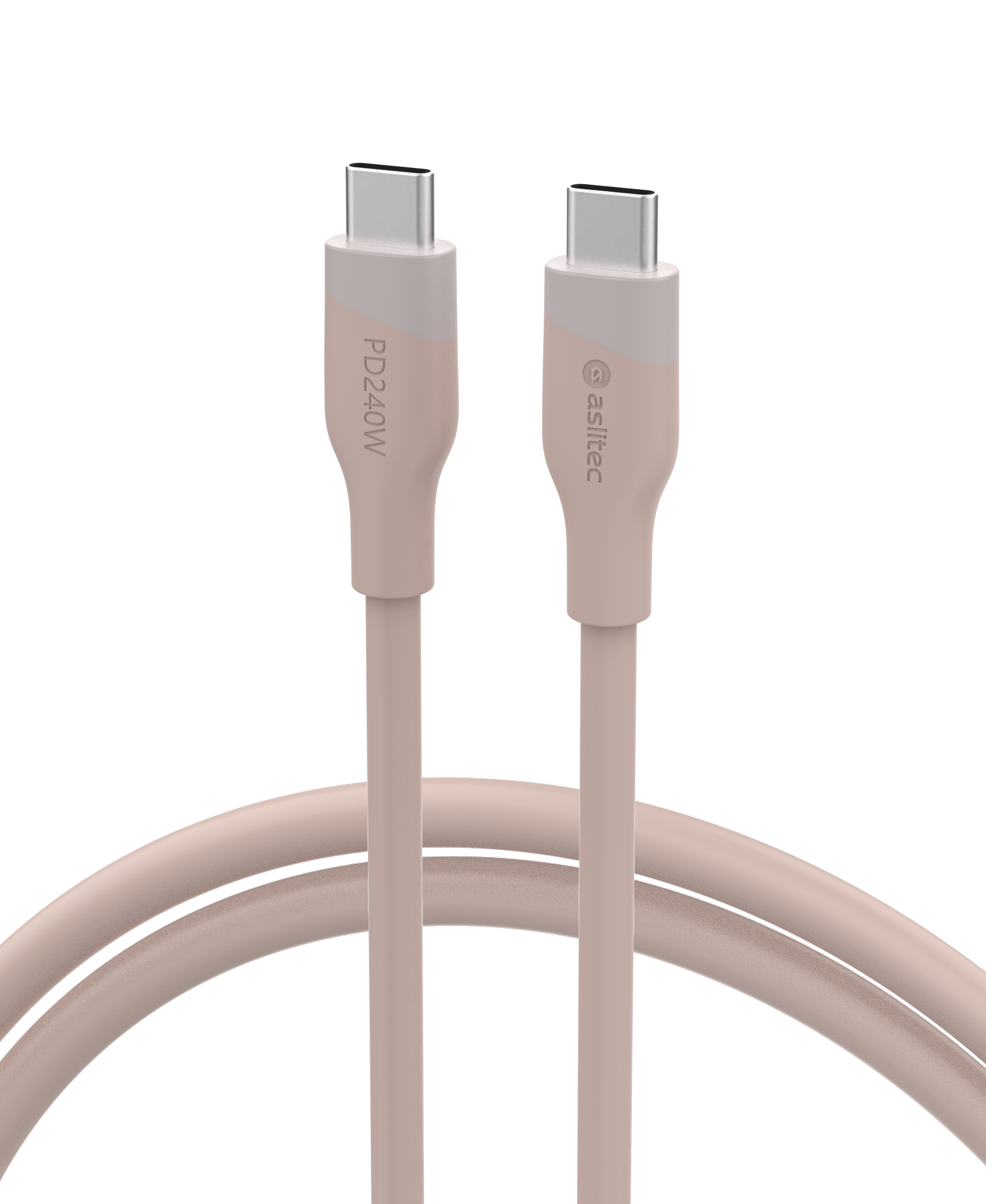  كابل aslitec SILICORECHARGE للشحن السريع ونقل البيانات بقدرة 240 واط – من USB-C إلى USB-C