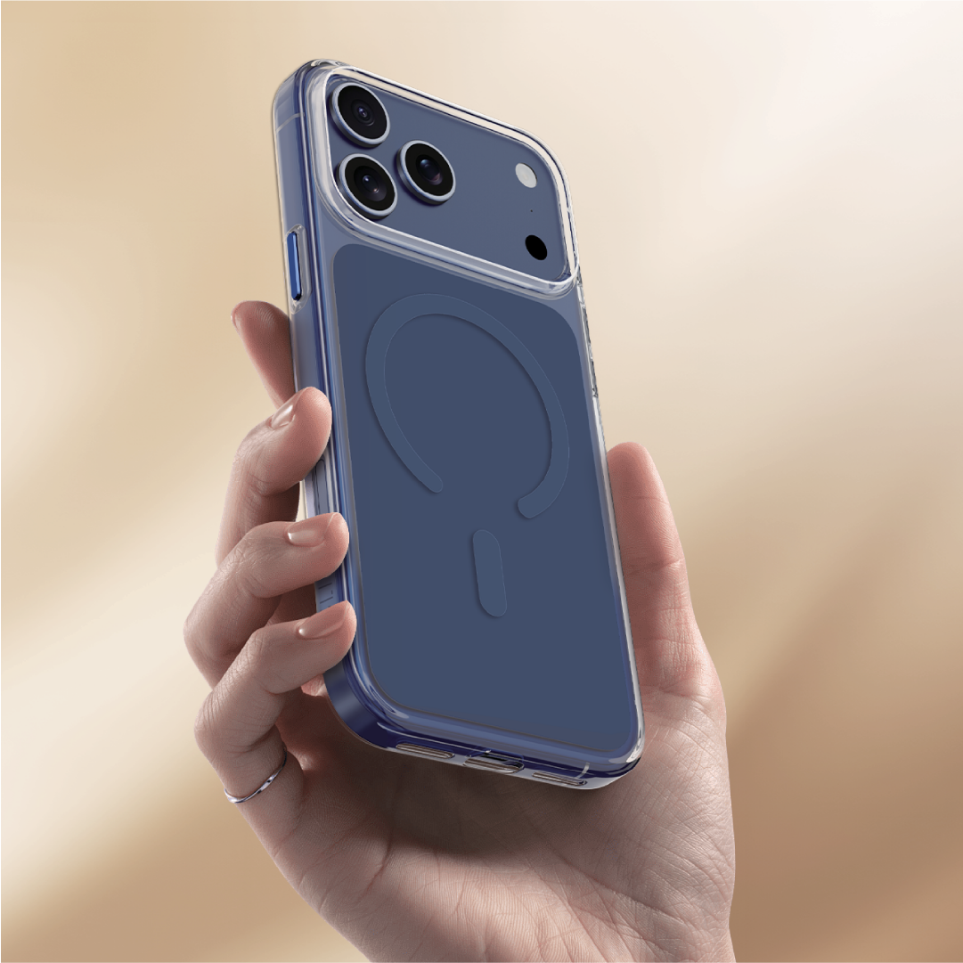 Asli Global Magtrox Neo Scratch-Resistant Transparent Magsafe Case For IPhone 17 Pro | Blue