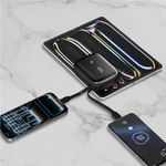 باور بانك من 90% percent بسعة 22.5 واط، مزود بكابلين مدمجين | Usb-C & Lightning | أزرق