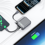 باور بانك من 90% percent بسعة 22.5 واط، مزود بكابلين مدمجين | Usb-C & Lightning 