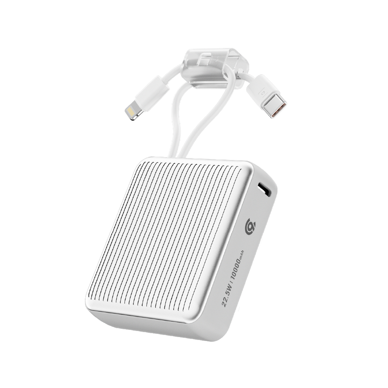 90 Percent Primcore Neo 22.5W Dual Built-In Cables Power Bank Powerdelivery | Qc 3.0 | Usb-C & Lightning