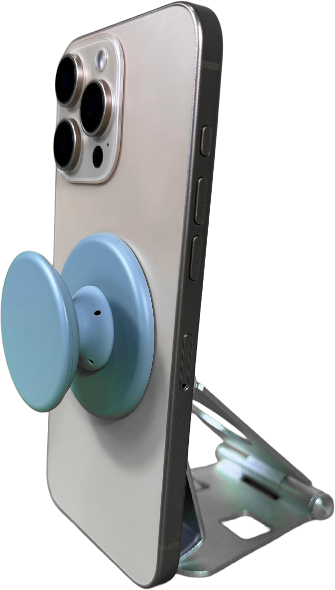 LZEL GripLoop Pop Series – Magnetic Finger Pop Holder & Stand | Riptide Blue