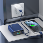 LZEL Neurovolt 10K Pd 35W Mini Power Bank Pd3.0 & Qc3.0 | Usb-C Cable & Lightning Cable | Blue