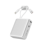 90 Percent Primcore Neo 22.5W Dual Built-In Cables Power Bank Powerdelivery | Qc 3.0 | Usb-C & Lightning | Silver