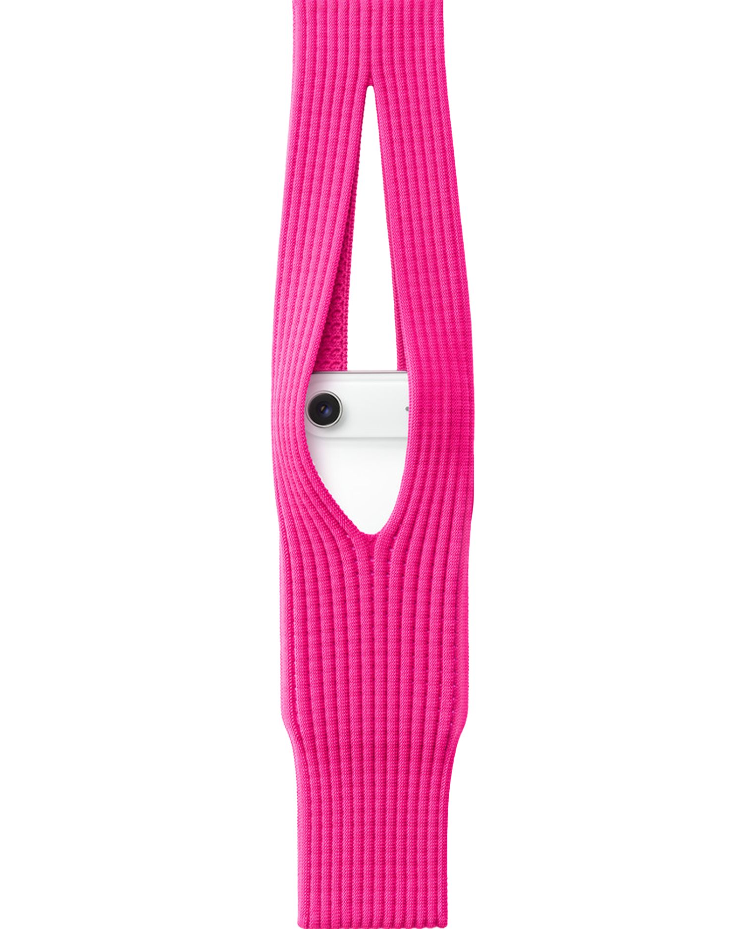 Phone Pocket with Strap – Stretch Knit Wearable iPhone Holder 40 cm | Pink