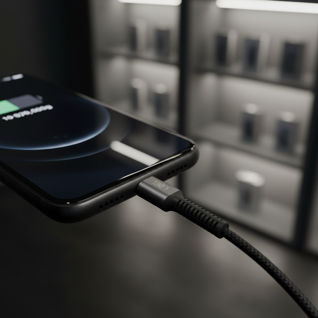 LZEL Celeris Power Ac Fabric Braided USB-A to USB-C Cable 1.2m | Black