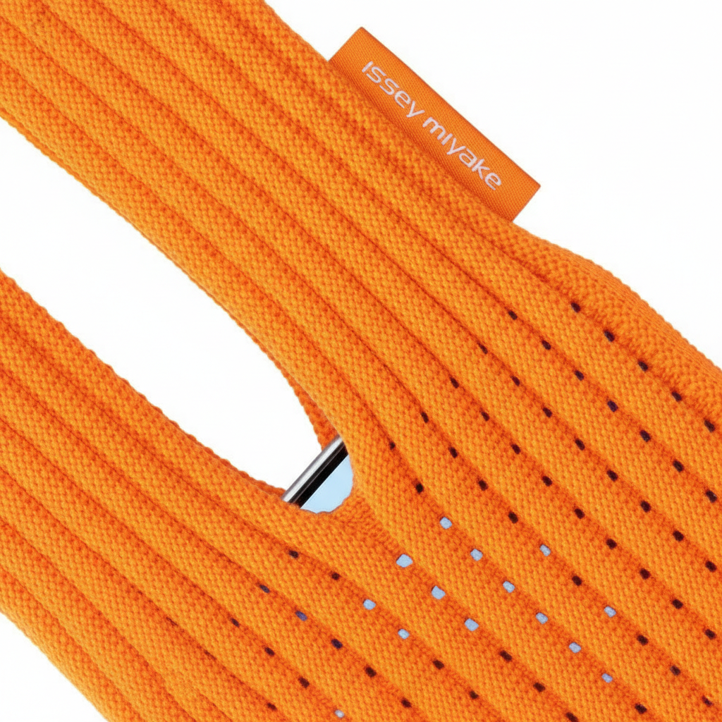 Phone Pocket with Strap – Stretch Knit Wearable iPhone Holder 80 cm | Mandarin