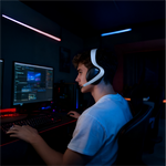 Asli Global Wavetune Series High-Performance 2.4G Wireless Tri-Mode Gaming Headset | White